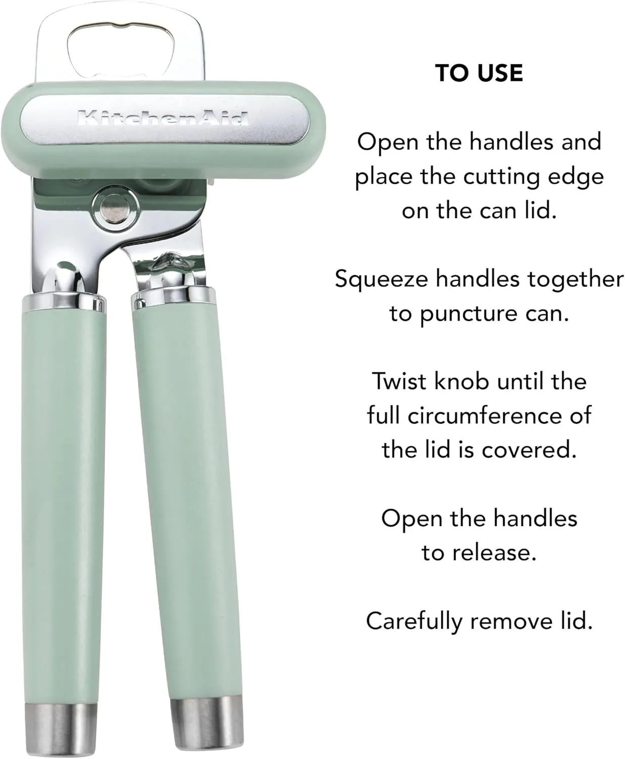 KitchenAid Gourmet Multifunction Can Opener / Bottle Opener, 8.36-Inch, Pistachio