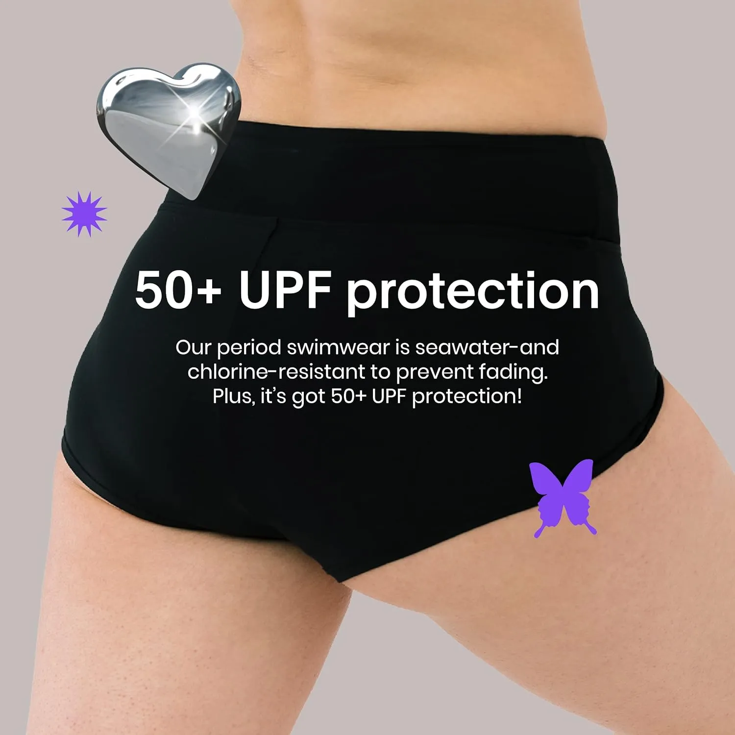 KNIX Kt Teen Period Swim Short, Period Swimwear for Teens, Swim Bottom, UPF 50  Fabric, Machine Washable