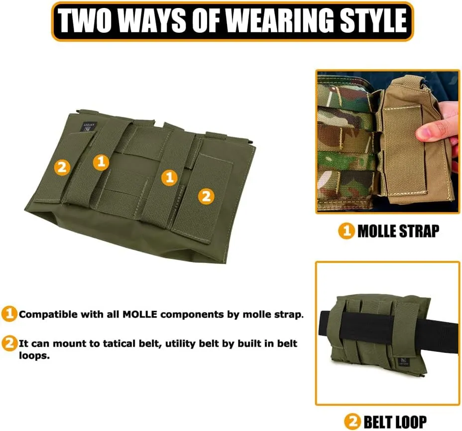 KRYDEX Tactical Blow Out Kit Bag Medical Pouch First Aid Bag IFAK Pouch with MOLLE and Belt Loop