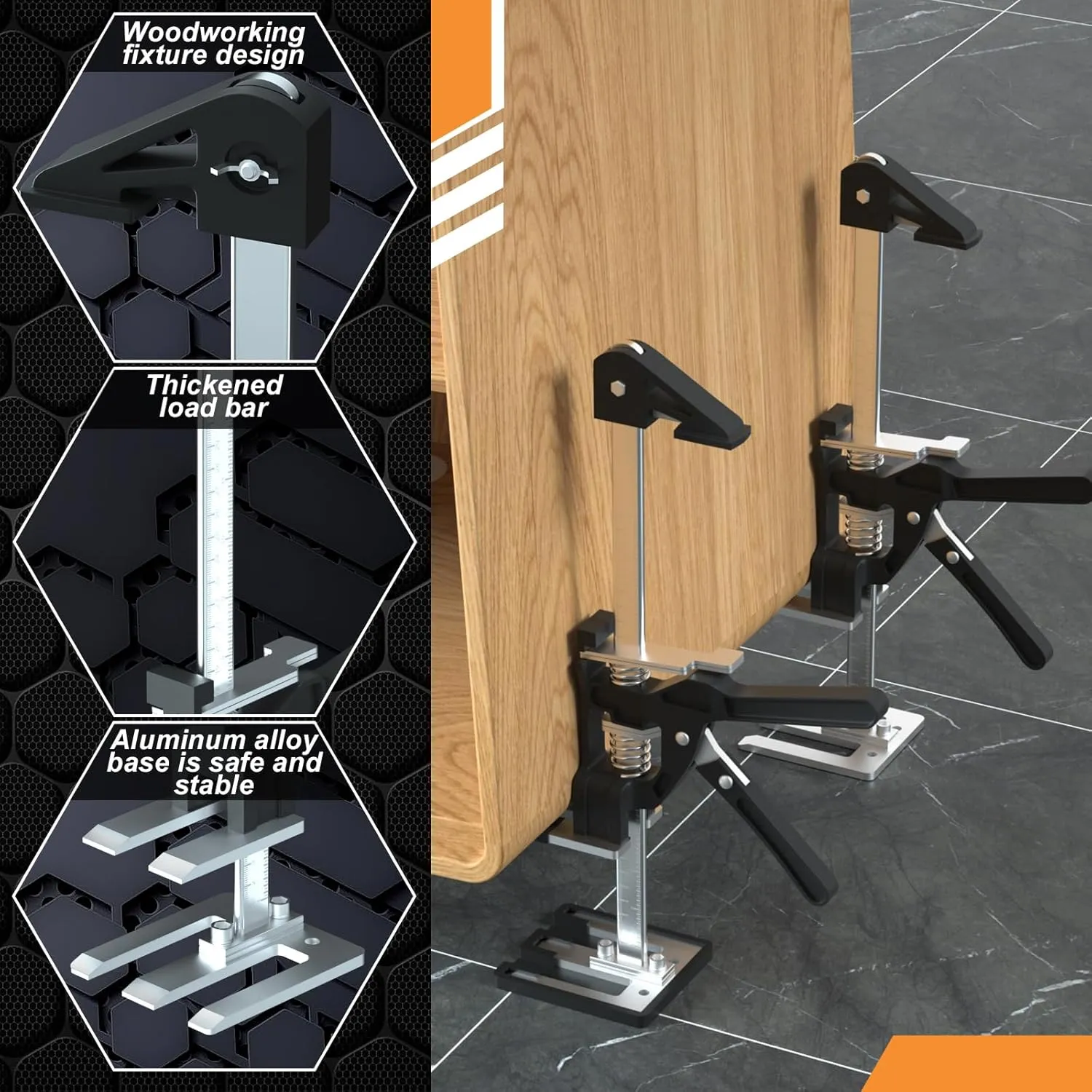 Labor Saving Arm Jack 2 Pack,15.5 Inch Stainless Steel Furniture Lifts with Handbag,Hand Furniture Jack Lift Tool for Installing Cabinets,Flooring&Windows,Load 660LBS