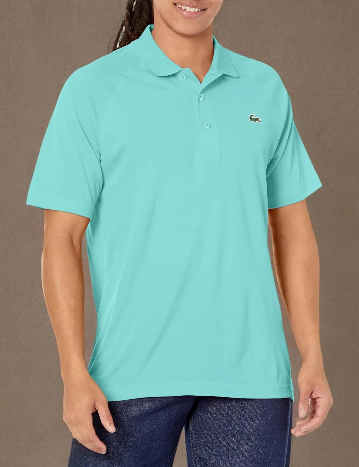Lacoste Men's Ultra Dry Raglan Sleeve Polo Sport Short