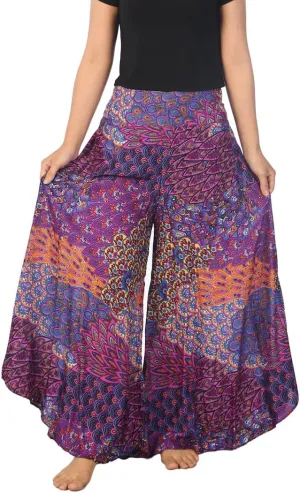 Lannaclothesdesign Palazzo Pants for Women Wide Leg Boho Harem Yoga Pants S M L XL Sizes