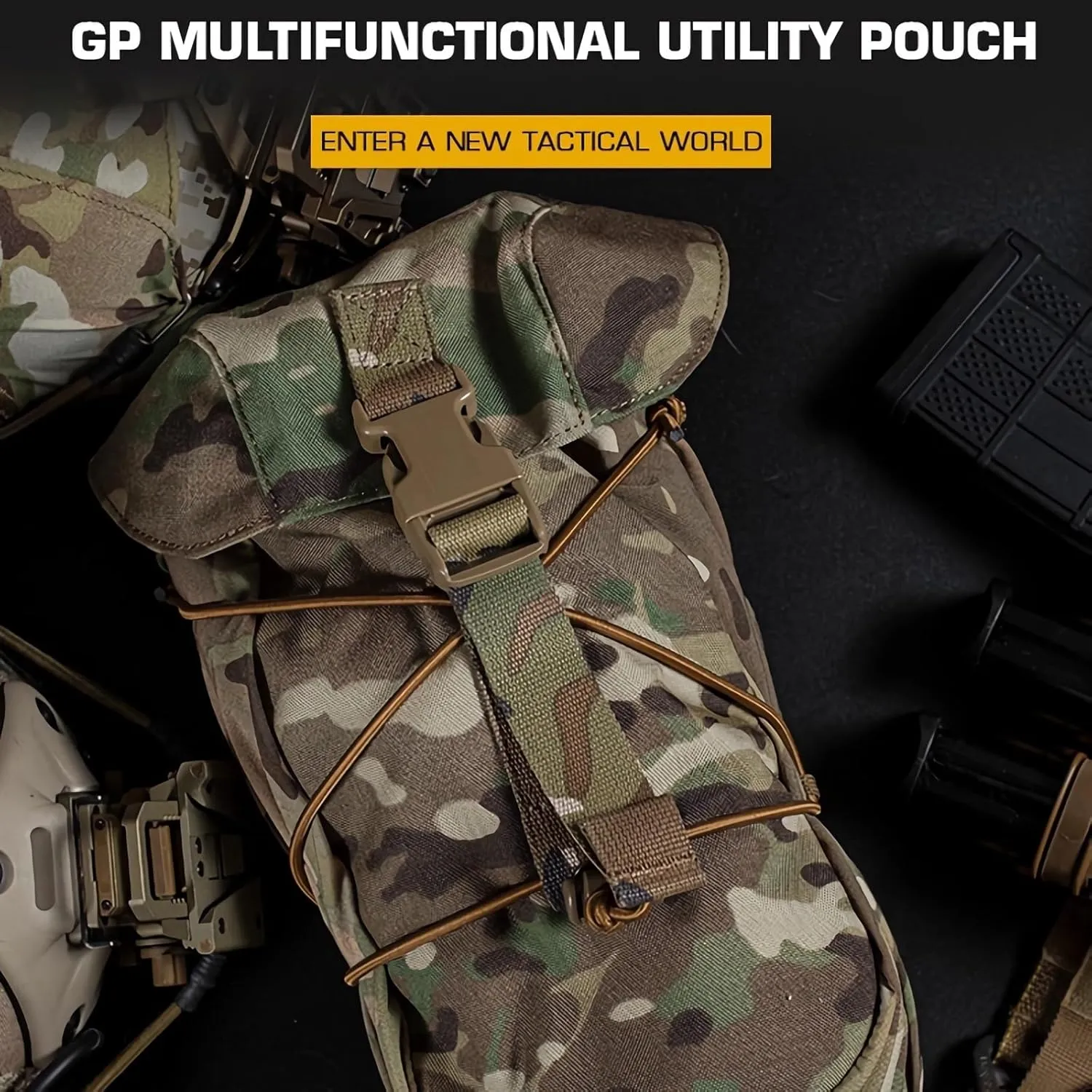 Large Capacity Tactical GP Pouch General Purpose Utility Pouch MOLLE Sundries Recycling Bag Dump Pouch Multi-Function Tool Storage Bag