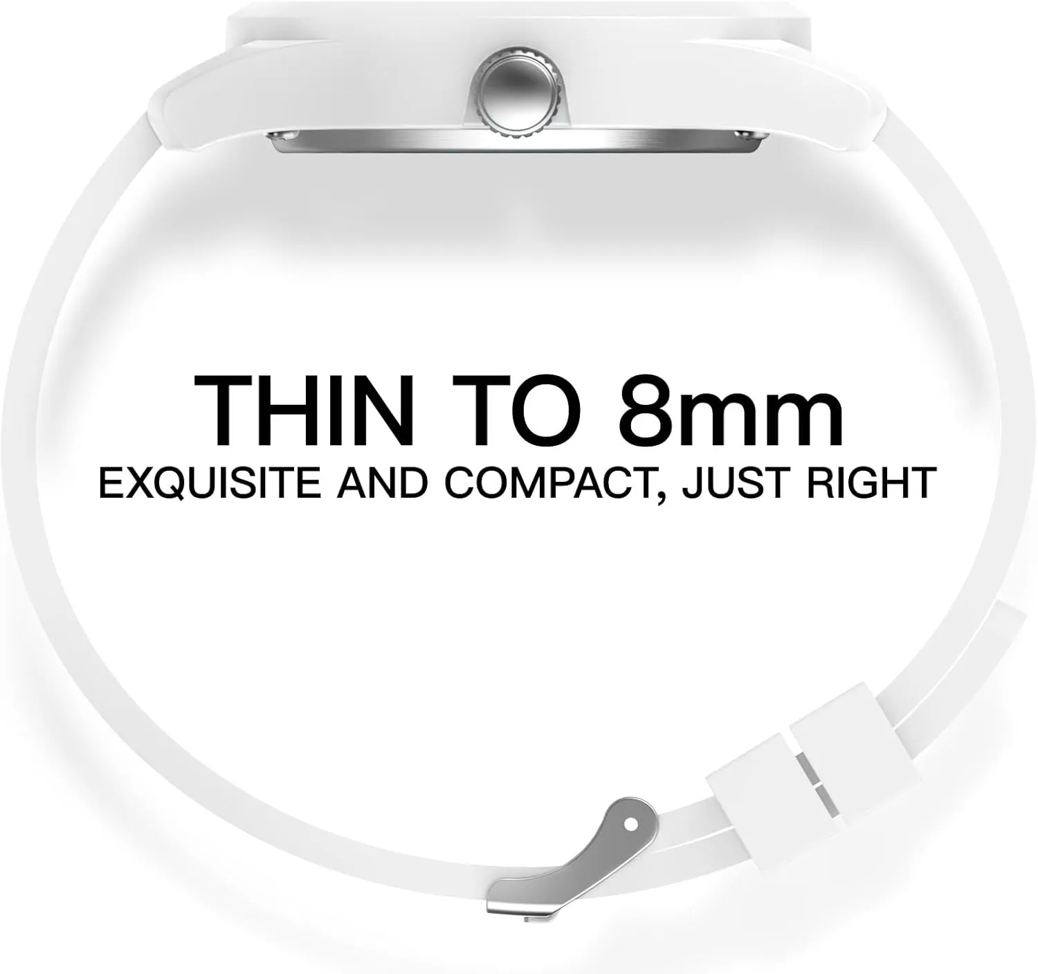Large Dial Waterproof Watches for Women, Easy Read Simple Nurse Watch with Second Hand, Ladies Watches with Silicone Band for Swimming, 40mm Diameter