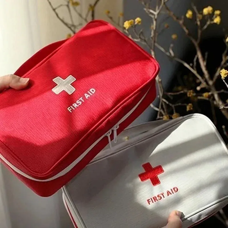 Large Empty First Aid Kit – Portable Emergency Bag for Outdoor Survival, Disaster & Home/Car Medical Storage