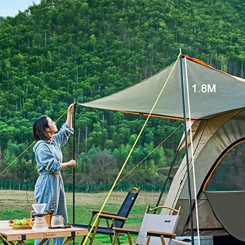 Large Family Tents for Camping 8-12 Person with Living Area, Portable Instant Tent with Removable Rainfly, Waterproof, Big Automatic Tent for Outdoor, 430*305*200cm, Khaki