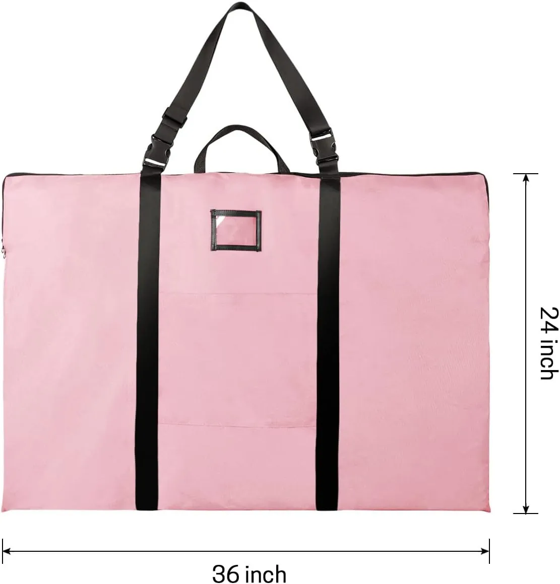 Large Size Art Portfolio Bag with Nylon Shoulder, 24 x 36 inches Light Weight Poster Storage Bag Board Holder with Handle and Zipper for Poster, Sketching and Drawing