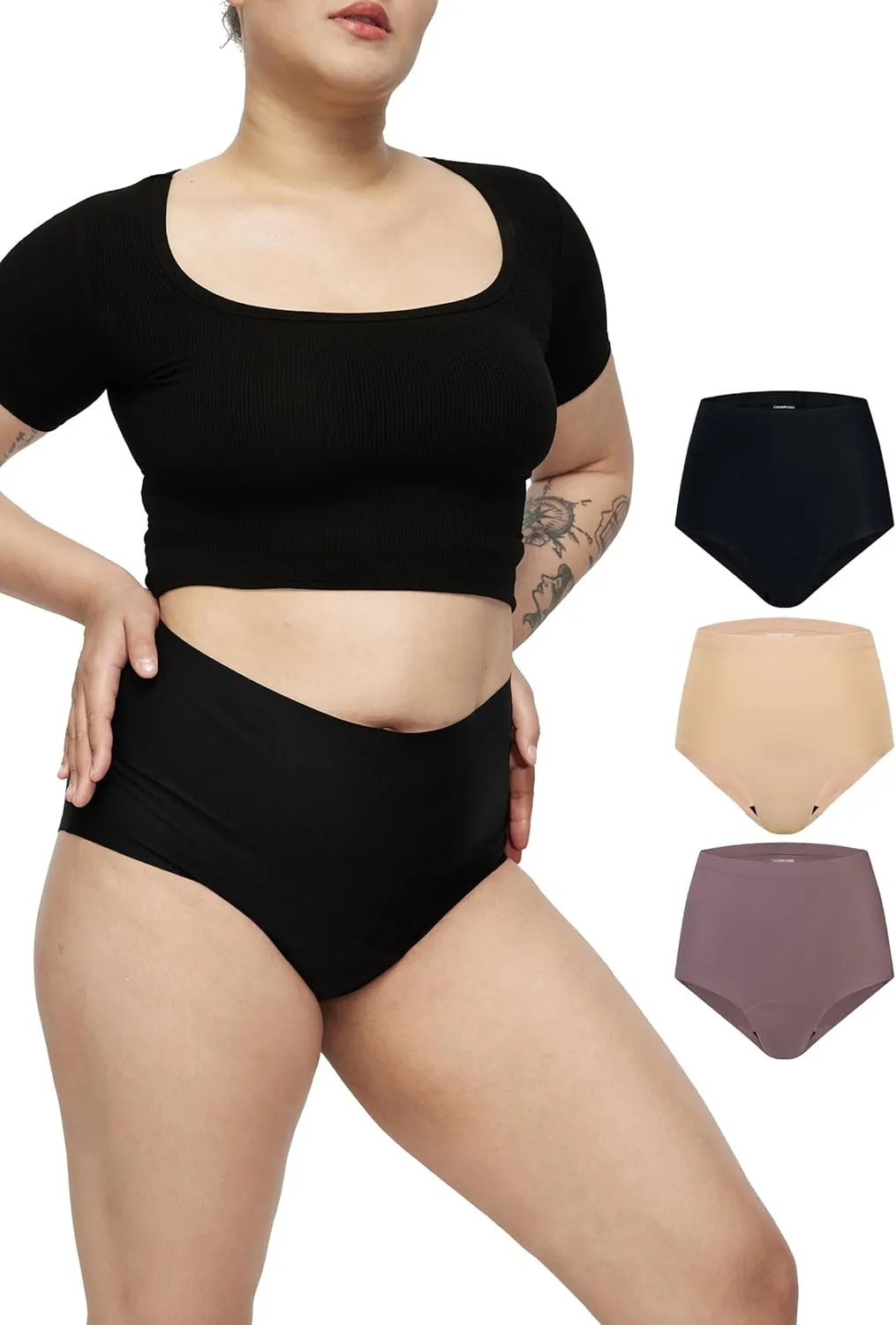 LEAKPROOF2.0 High Waist Ultimate Absorbency Incontinence Underwear for Women|Period Underwear Heavy Flow Holds 10 Tampons