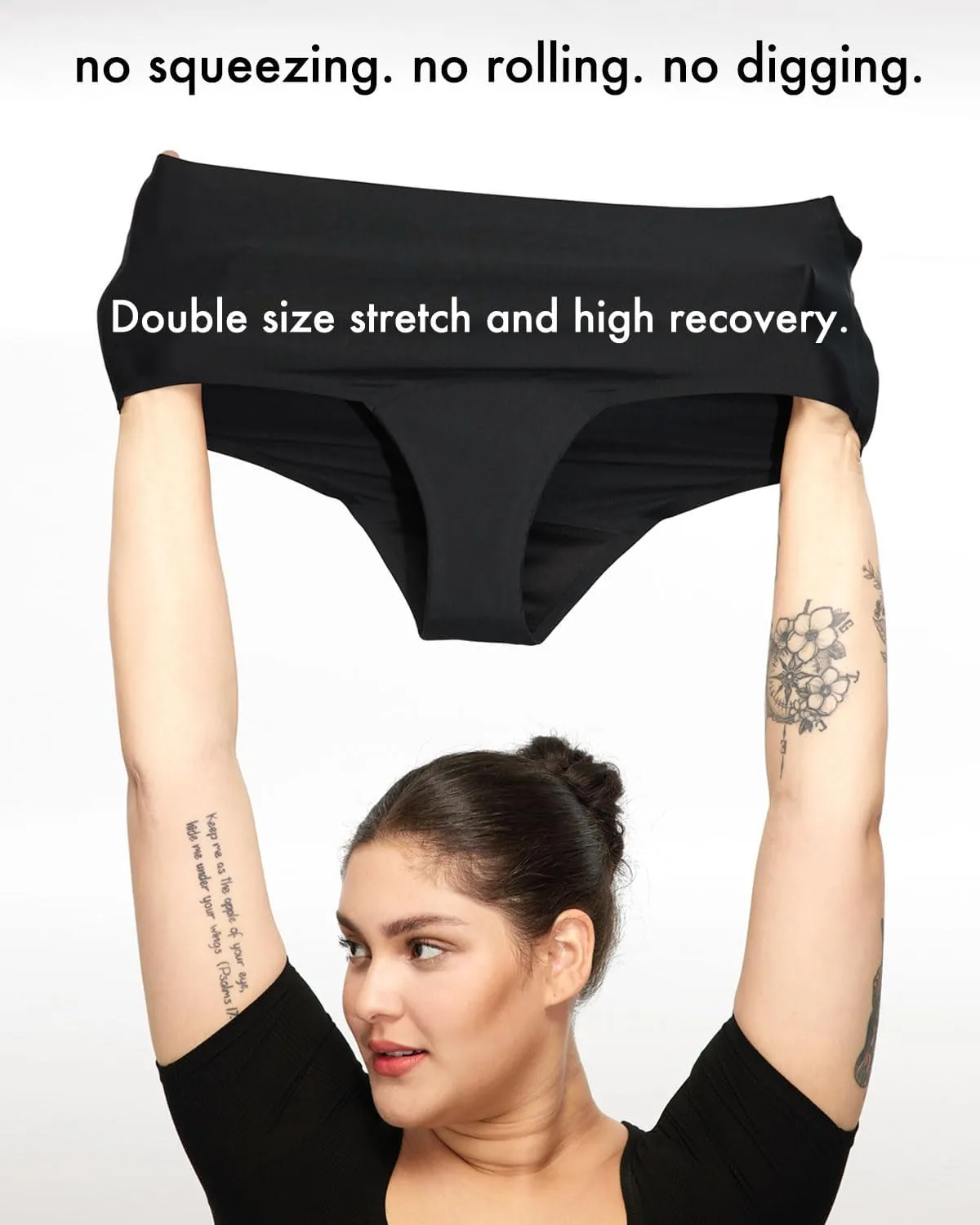 LEAKPROOF2.0 Seamless Brief Incontinence Period Underwear Holds 6 Tampons - Washable Leak Proof (L/XL, 2-Black)