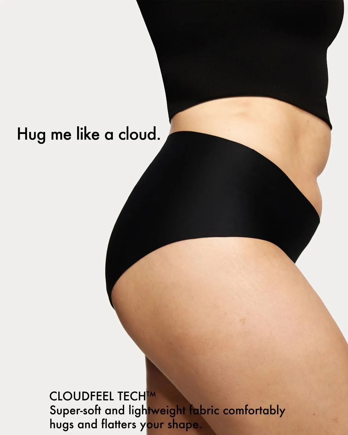 LEAKPROOF2.0 Seamless Brief Incontinence Period Underwear Holds 6 Tampons - Washable Leak Proof (L/XL, 2-Black)