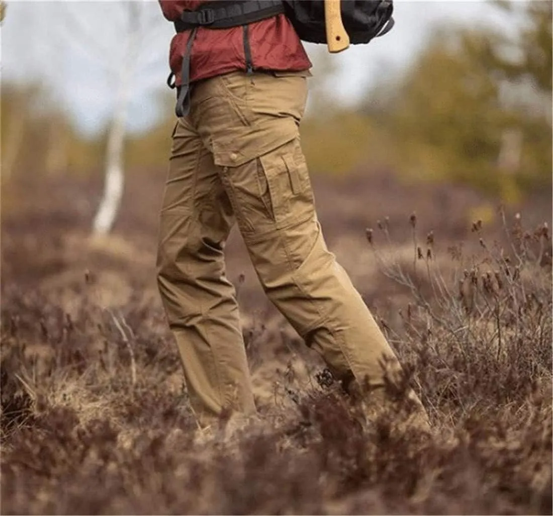 LELEBEAR 2021 Upgraded Tactical Waterproof Pants, Mens Waterproof Hiking Tactical Trousers for Combat Outdoor Hiking