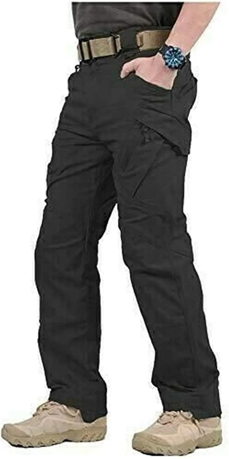 LELEBEAR 2021 Upgraded Tactical Waterproof Pants, Mens Waterproof Hiking Tactical Trousers for Combat Outdoor Hiking