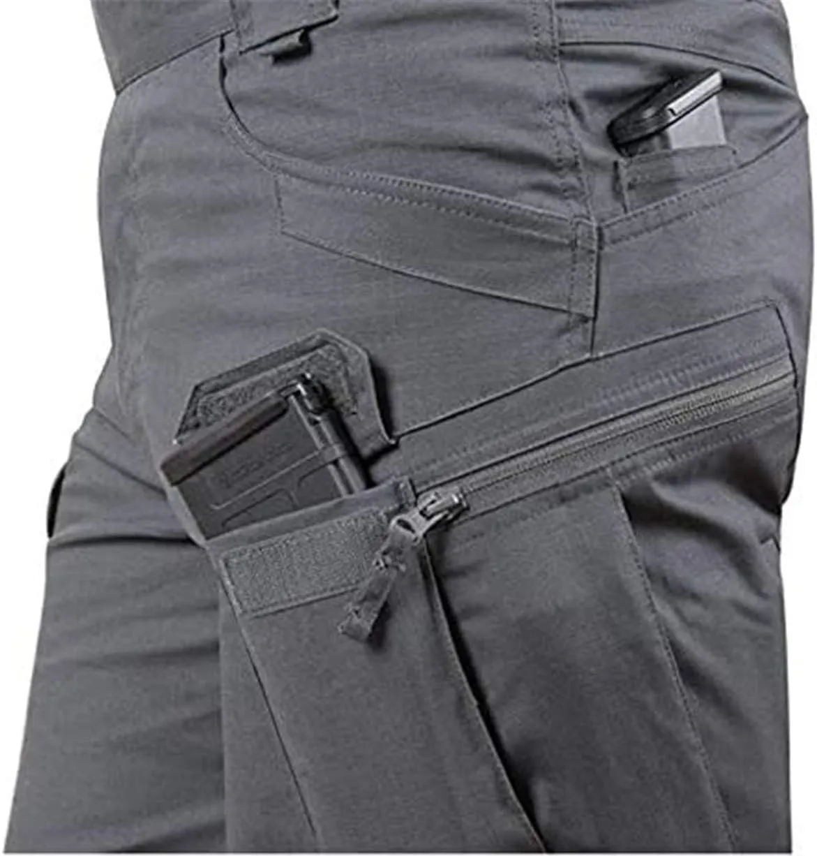 LELEBEAR 2021 Upgraded Tactical Waterproof Pants, Mens Waterproof Hiking Tactical Trousers for Combat Outdoor Hiking