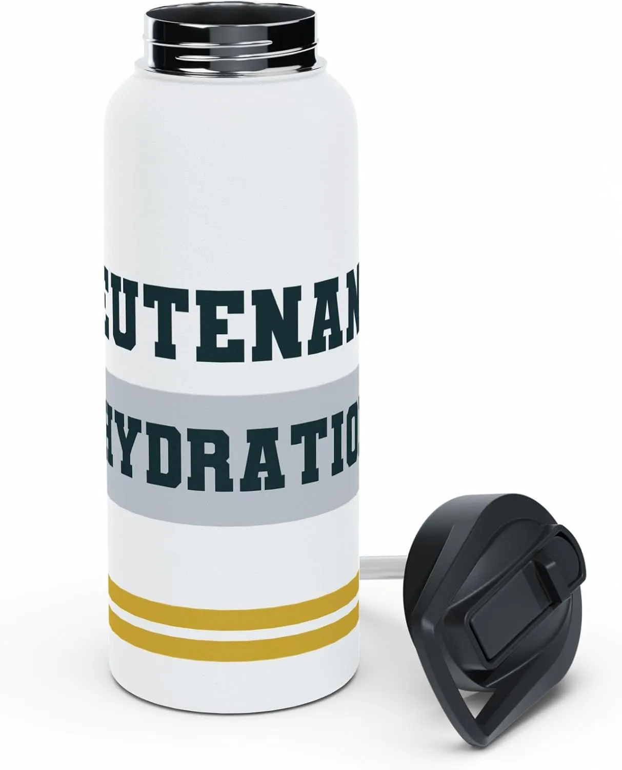 Lieutenant's Hydration: Insulated Water Bottle – Stainless Steel, Standard Lid, BPA-Free, 12oz, 18oz, 32oz (32oz)