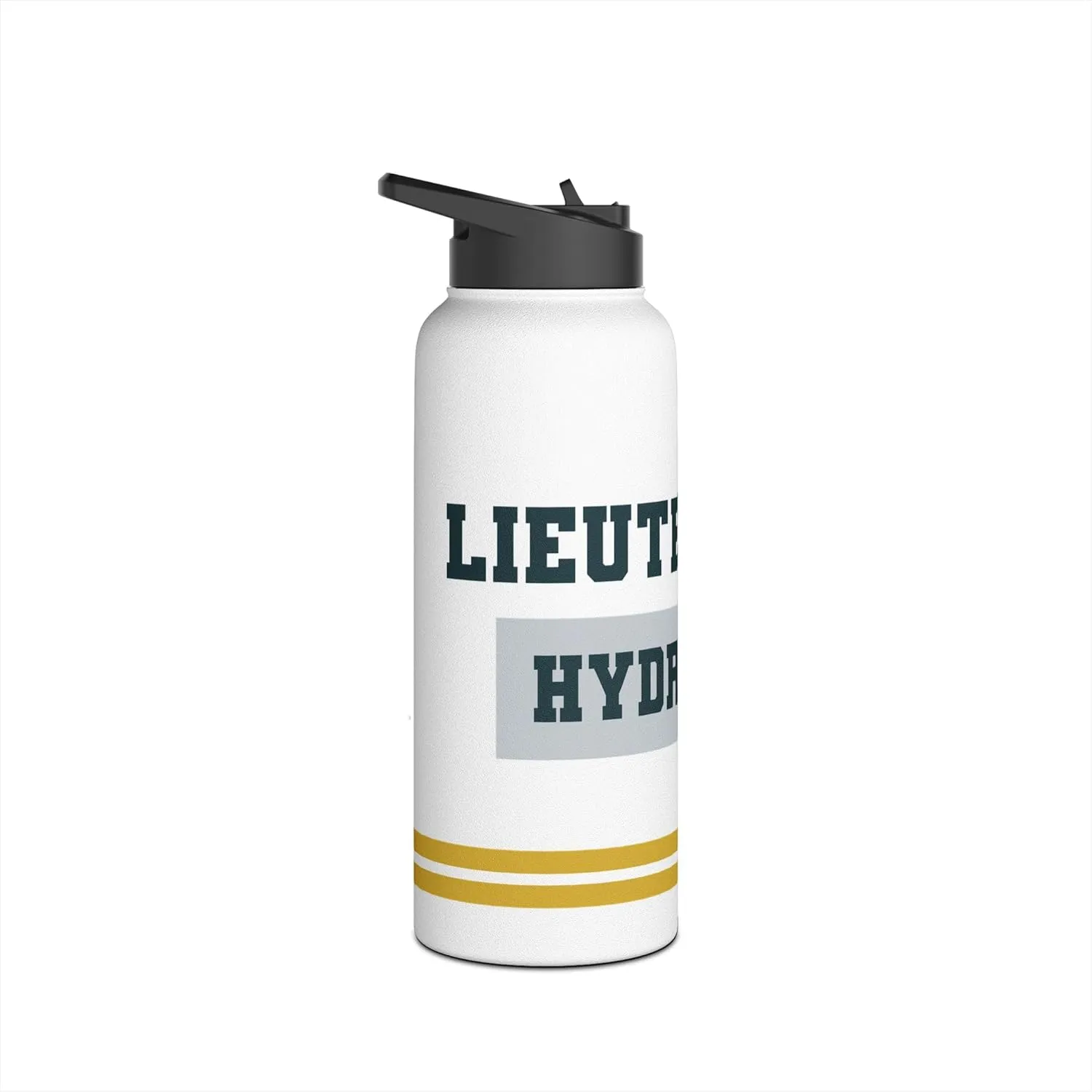 Lieutenant's Hydration: Insulated Water Bottle – Stainless Steel, Standard Lid, BPA-Free, 12oz, 18oz, 32oz (32oz)