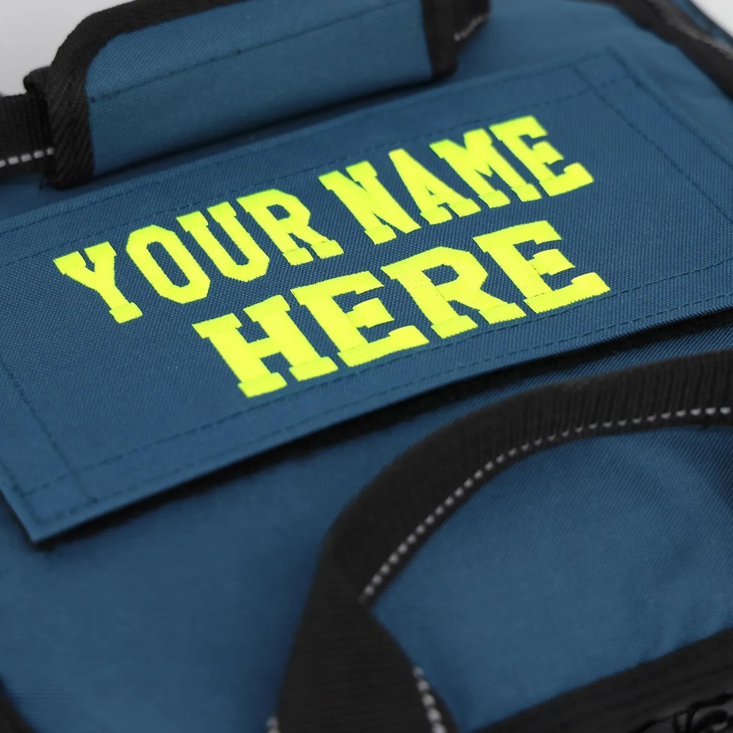 Lightning X Custom Embroidered Trauma Kit & Large EMT Bag w/ 250  First Aid Supplies & Customized Name Patch | Blue