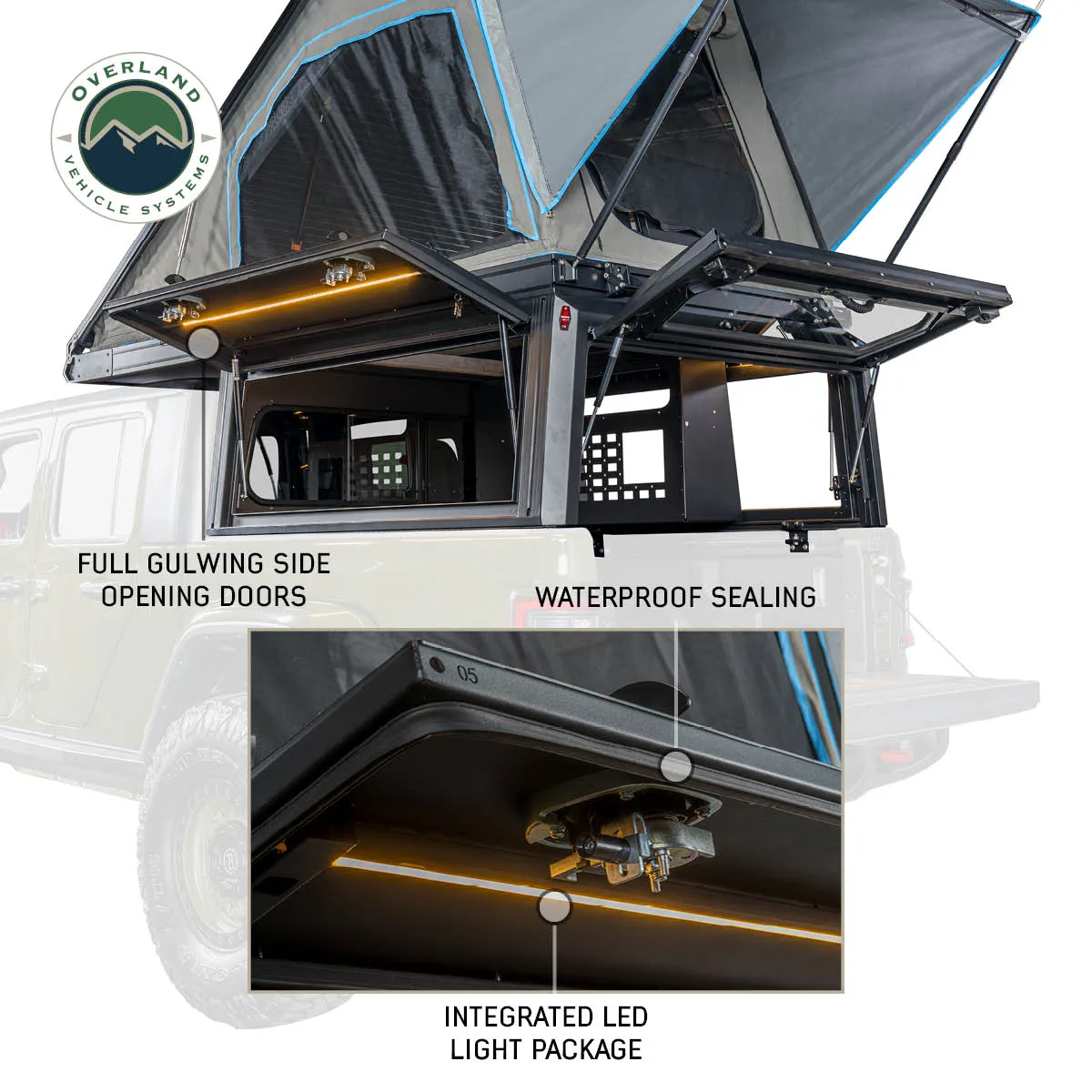 Lights, Windows 2019-2024 & Side - W/Tent, Ranger Camper Tie Downs, Panel, Molle - Problem-free return Ford Rear Rear Front MagPak Competitive