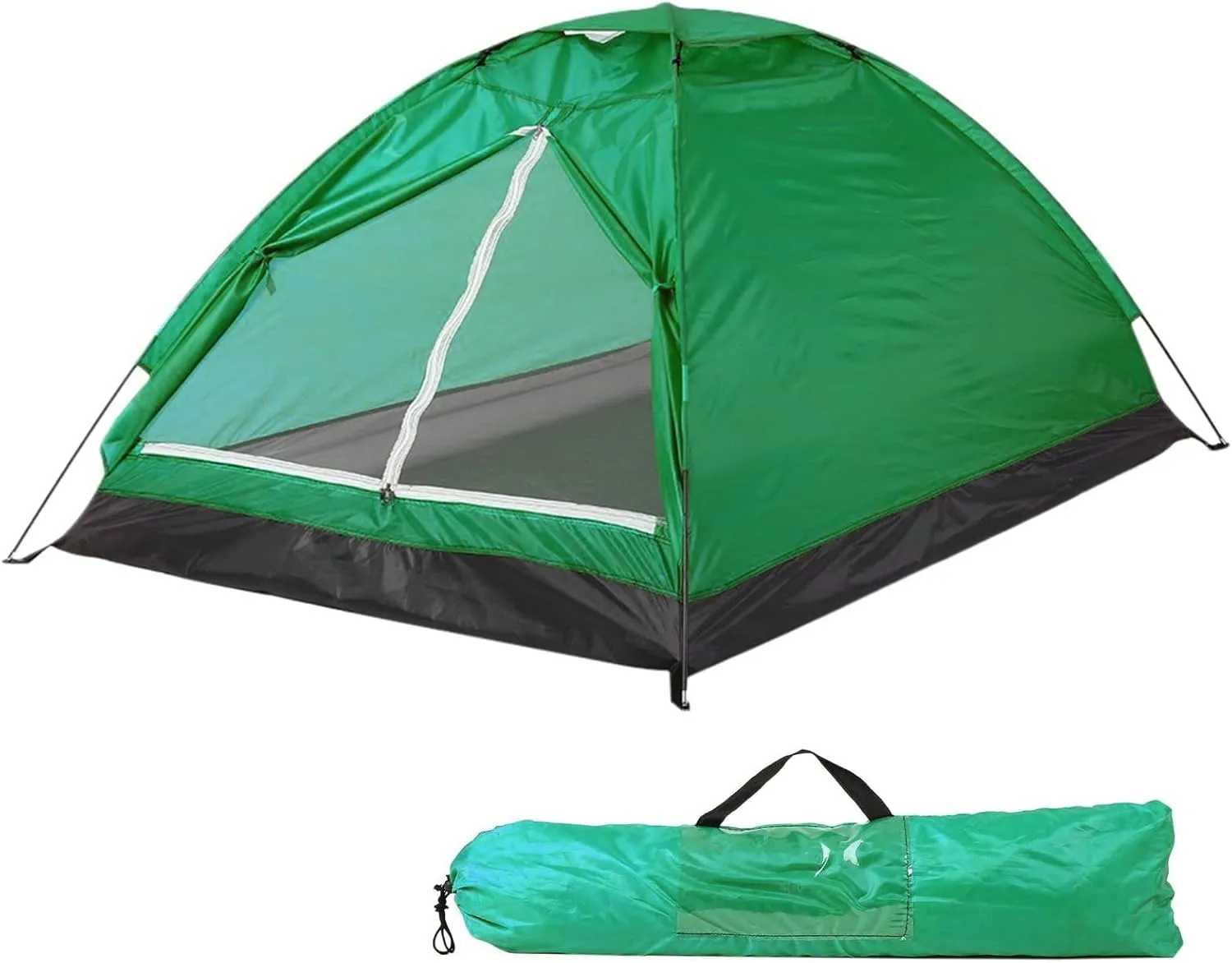 Lightweight 2 Person Camping Tent Durable Fiberglass Construction Camping Tent Two Piece Set Wilderness Camping Canopy for Hiking and Garden Facilitates
