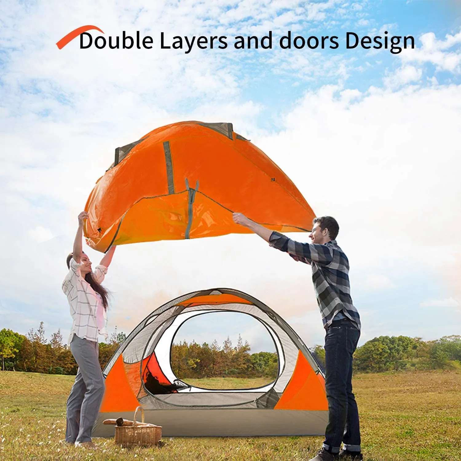 lightweight waterproof camping tent for 2/4 persons easy setup