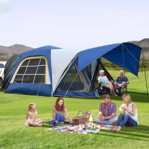 LILYPELLE SUV Tent for Camping, 4-6 Person Inflatable Tents for Camping with Large Awning, PU 3000mm Waterproof Oxford Portable Tailgate Blow Up Tent for SUV Car Jeep, 9.8FT L x 8.2FT W x 6.9FT H