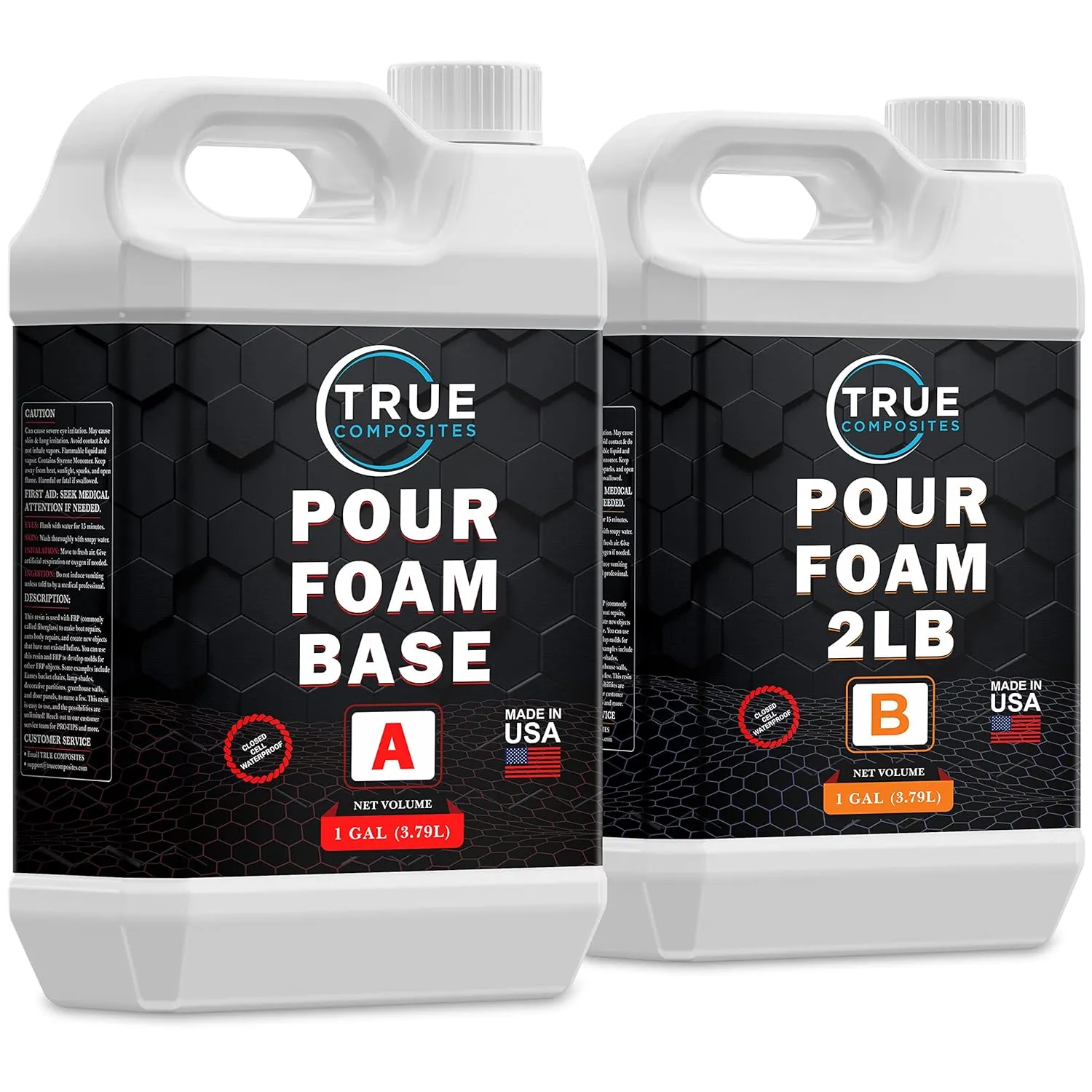 Liquid Urethane Pour Foam Base-2 Part Closed Cell Rigid Pour Foam-2 lb Density-Fast-Acting Formula-Boat Buoyancy, Flotation, Filling, Soundproofing & Insulation-2 Gallon Kit