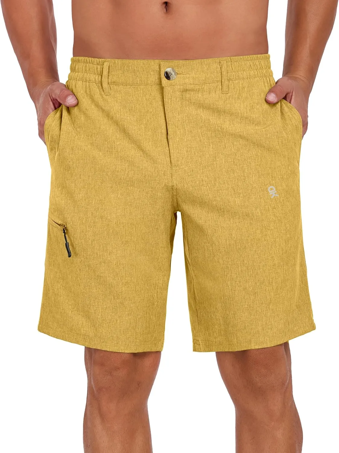 Little Donkey Andy Men's Quick Dry Stretch Shorts for Hiking Golf Travel, with Elastic Waist