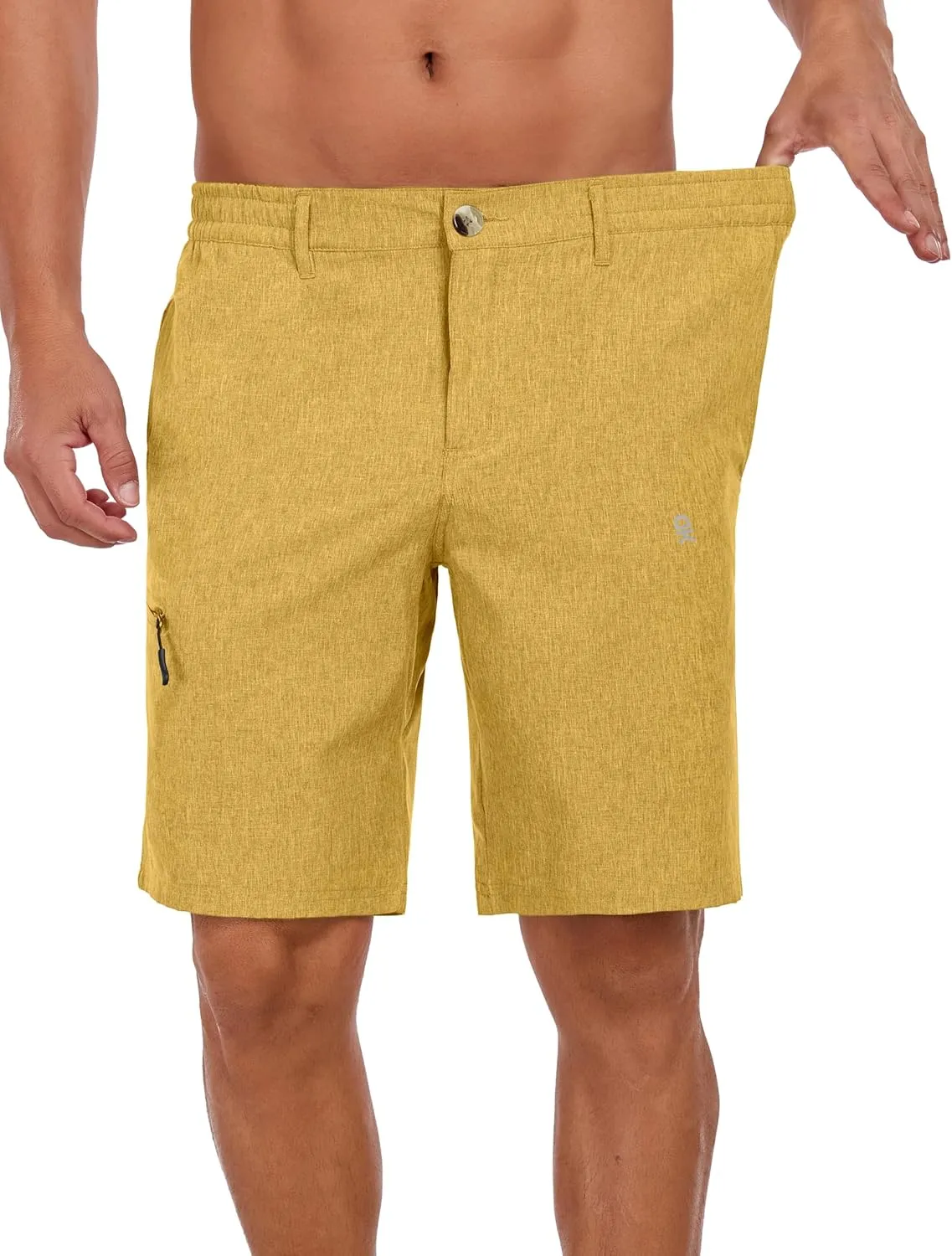 Little Donkey Andy Men's Quick Dry Stretch Shorts for Hiking Golf Travel, with Elastic Waist