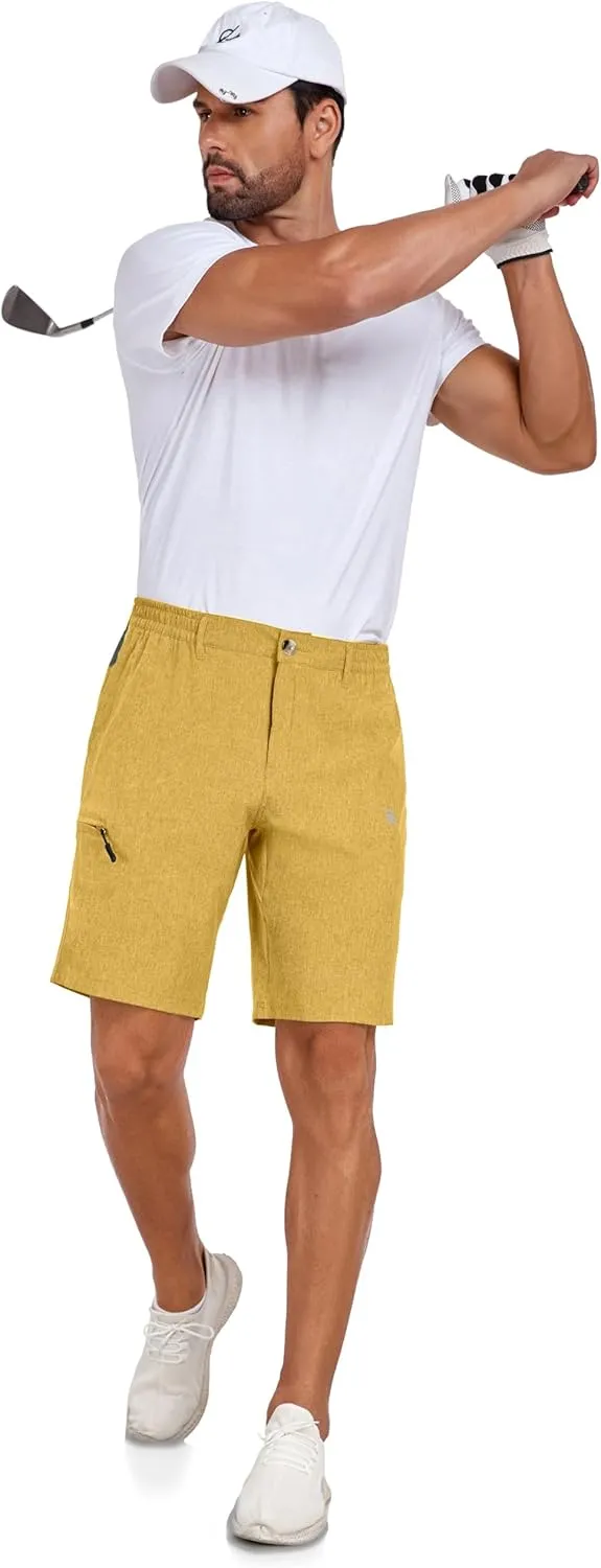 Little Donkey Andy Men's Quick Dry Stretch Shorts for Hiking Golf Travel, with Elastic Waist