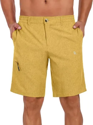 Little Donkey Andy Men's Quick Dry Stretch Shorts for Hiking Golf Travel, with Elastic Waist