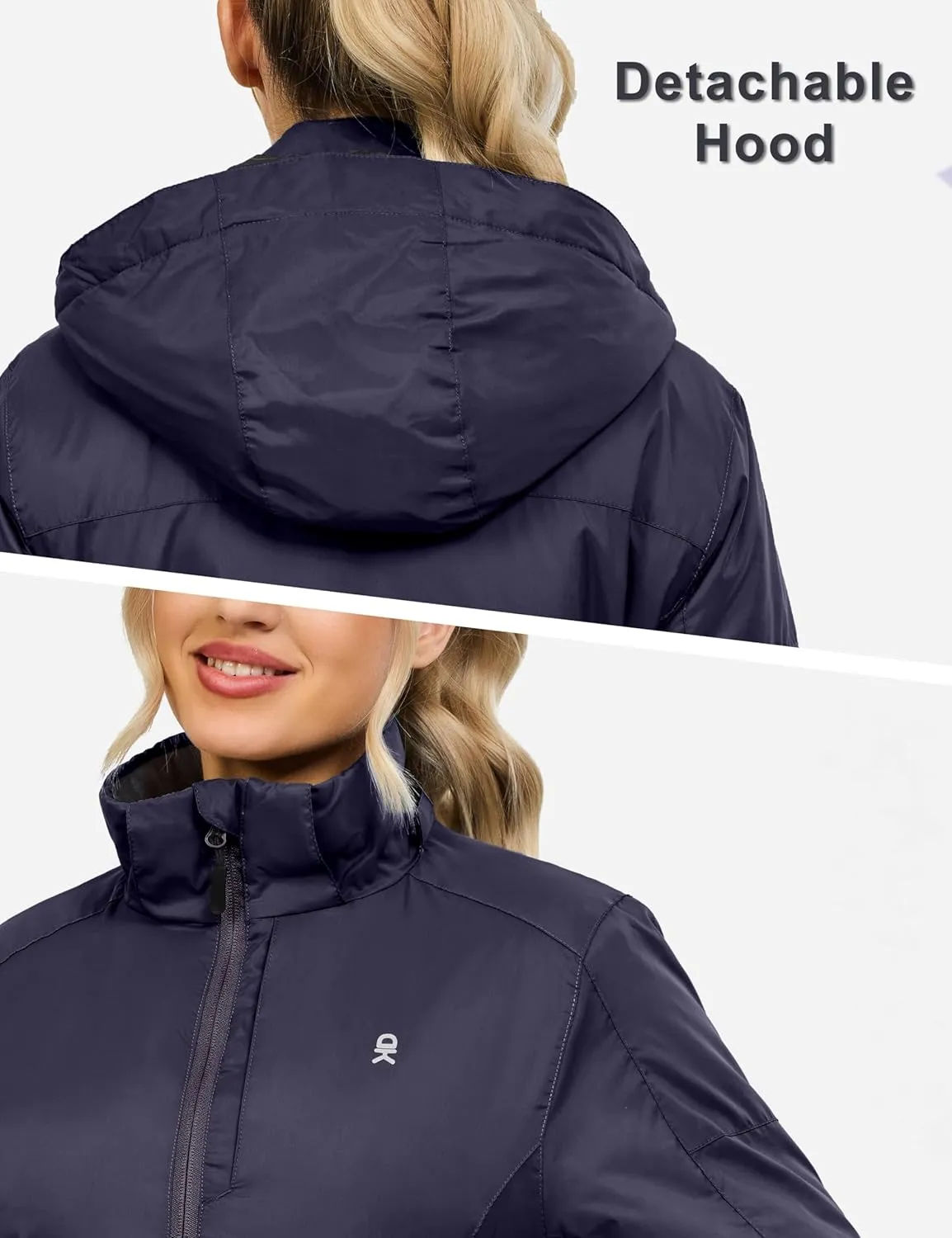 Little Donkey Andy Women's Heat Reflective Winter Warm Jackets with Hooded Water Resistant Windbreaker for Ski Snow Coat