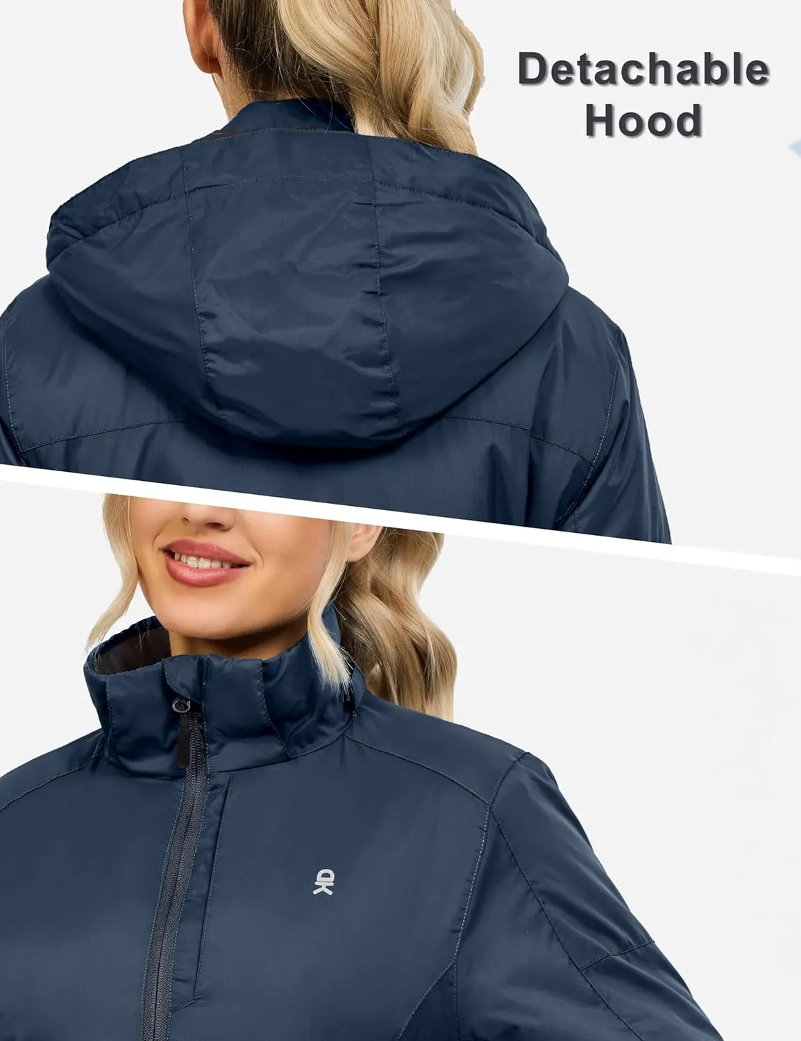 Little Donkey Andy Women's Heat Reflective Winter Warm Jackets with Hooded Water Resistant Windbreaker for Ski Snow Coat