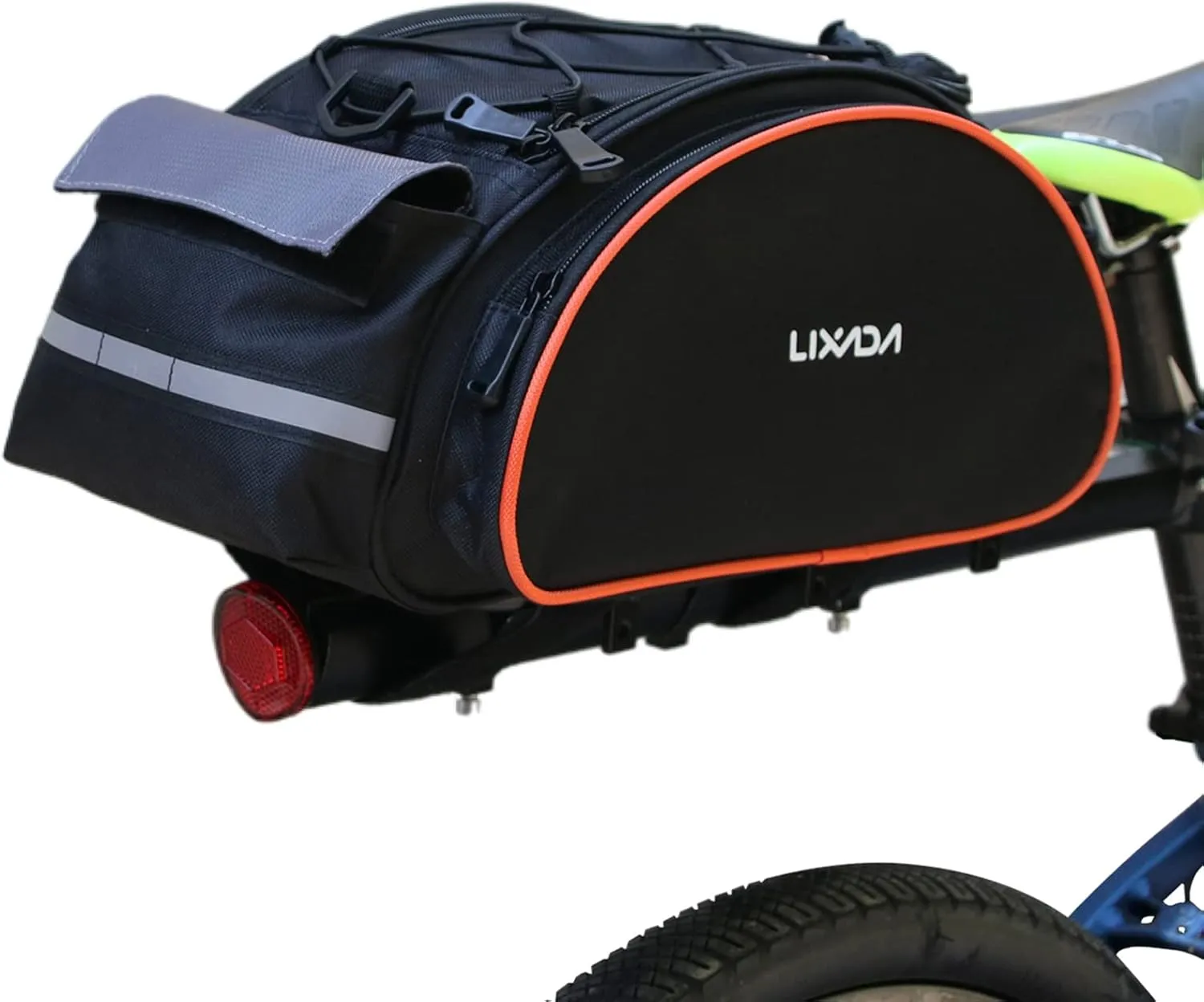 Lixada Bicycle Back Pannier Bag Bicycle Back Seat Bag Saddle Bag Shoulder Bag for Mountain Bike Cycling Outdoor