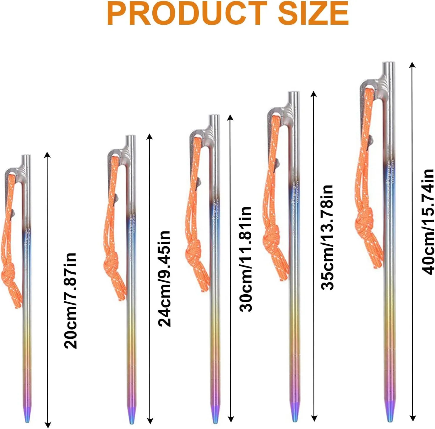 Long Tent Peg Alloy Tent Stakes Peg Firm Tent Hook Ground Anchors Outdoor Canopy Stake Camping Accessories