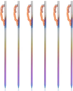 Long Tent Peg Alloy Tent Stakes Peg Firm Tent Hook Ground Anchors Outdoor Canopy Stake Camping Accessories