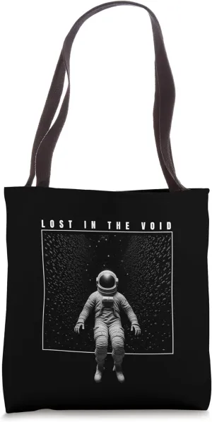 Lost in the Void Floating Astronaut Space Exploration Tote Bag