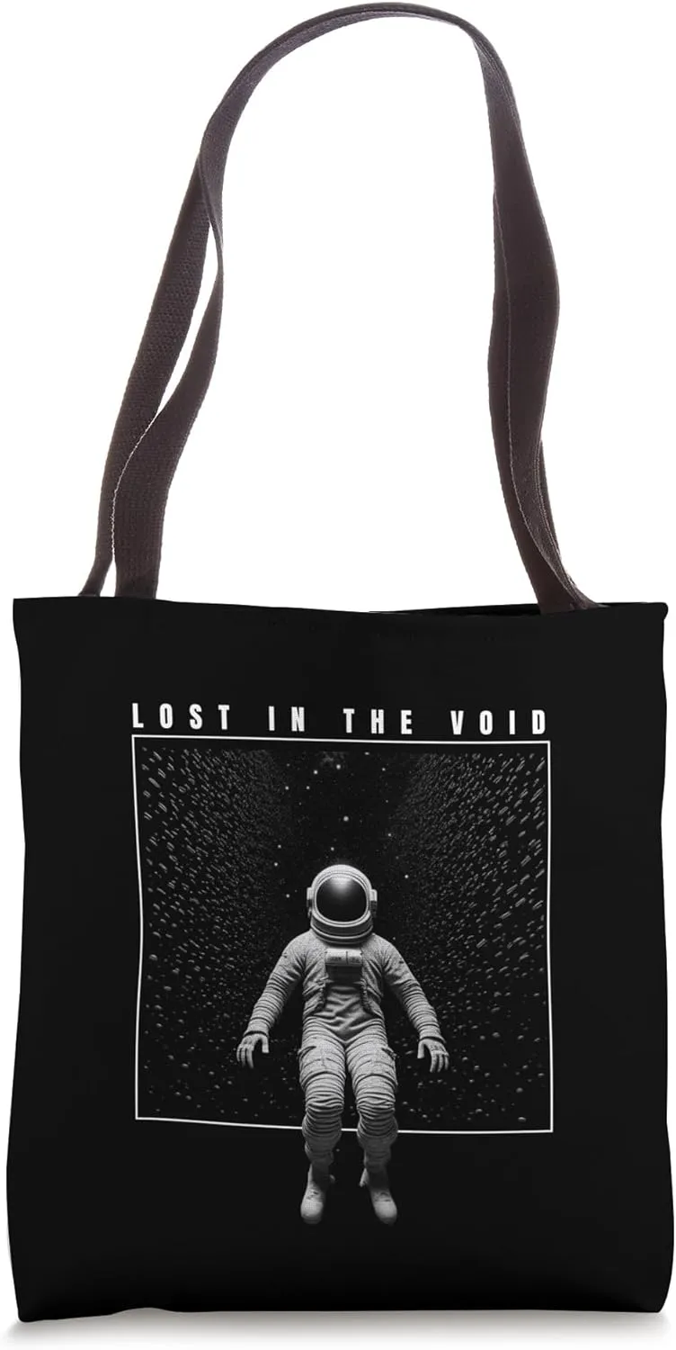 Lost in the Void Floating Astronaut Space Exploration Tote Bag