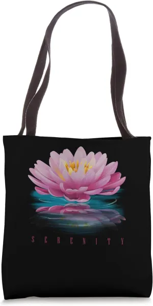 Lotus Reflection Yoga Meditation Spirituality Tote Bag