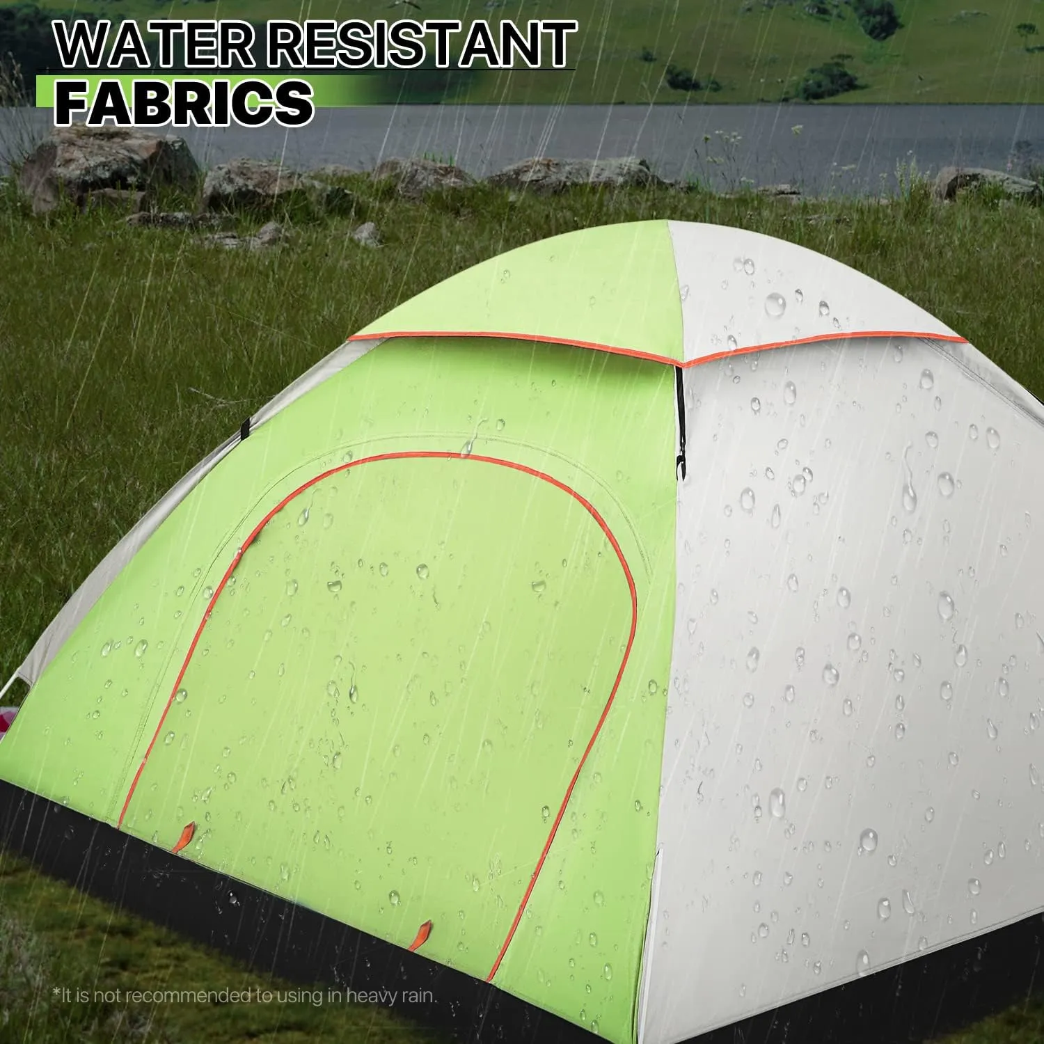 Magshion Camping Tent for 1 or 2 Person Weatherproof Spacious Lightweight Portable Backpacking Blue Dome Tent with Carry Bag for Backpacking Traveling, Easy Set Up