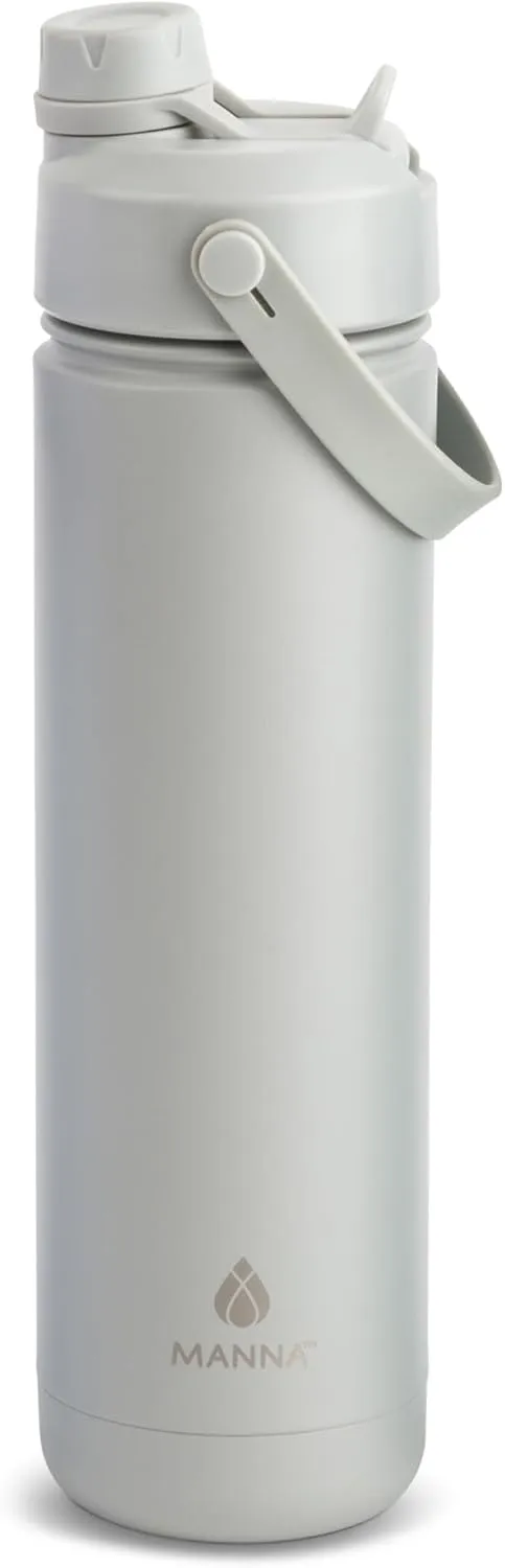 Manna Ranger Dual Insulated Stainless Steel Bottle - 26 Oz - Coal Powder Coat