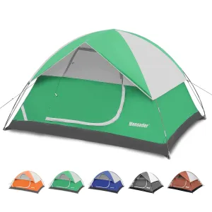 MANSADER Camping TentWaterproof 4 Person Tents for Camping Lightweight Easy Setup Outdoor Hiking Tent Backpacking Tent with Carry Bag Backpack Tent Suit for Family Beach Hiking Travel (Green)