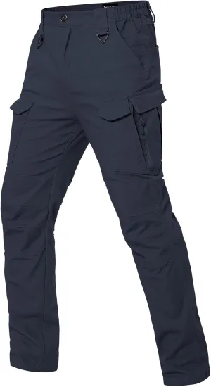 MANSDOUR Men's Cotton Hiking Tactical Pants Lightweight Stretch Military Combat Cargo Work Pants