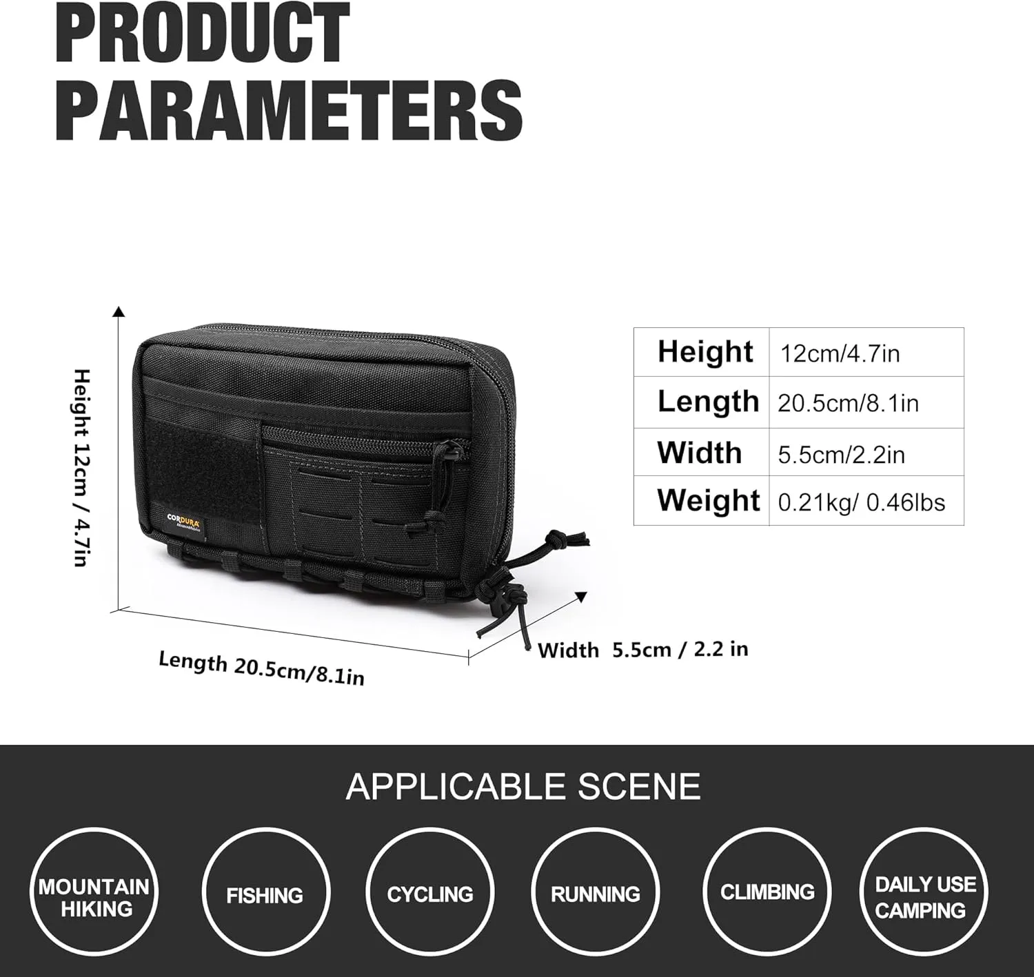 Mardingtop Molle Cordura Tactical Utility Pouch,Military Small Molle Pouch，EDC Tool Pouch Bag