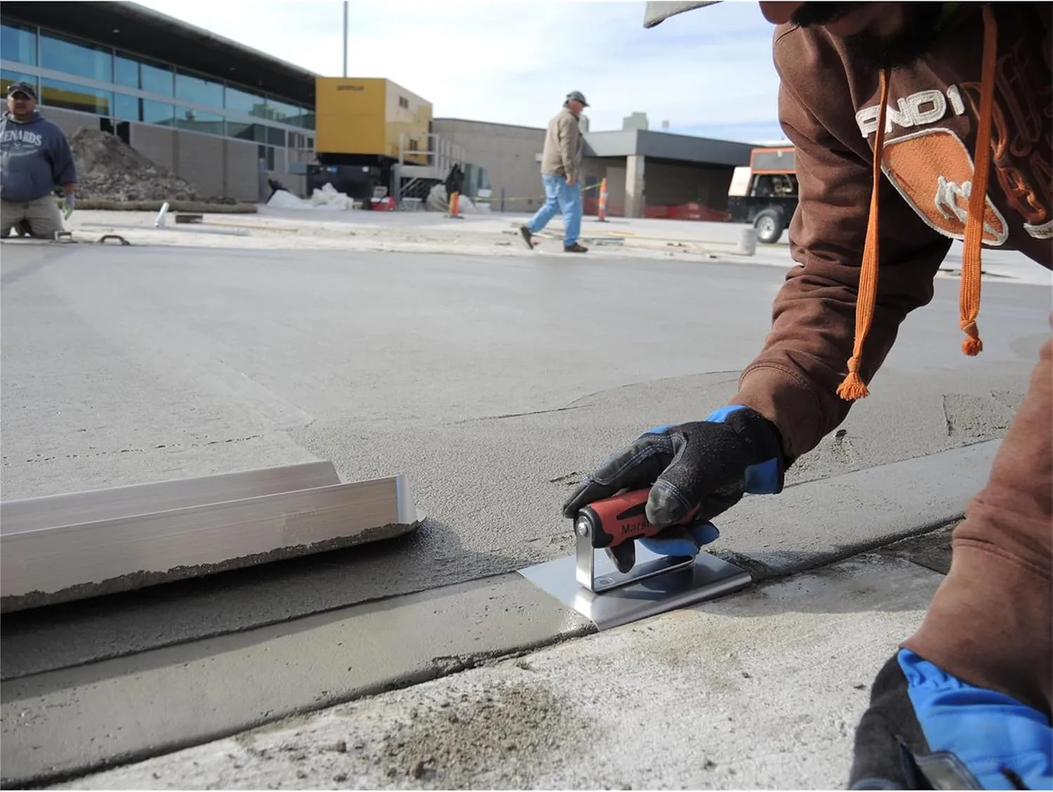 MARSHALLTOWN Straight Concrete Edger, 6 x 6 Stainless Steel Blade, 1/2 Lip x 3/8 Radius, Made In The USA, 162SSD