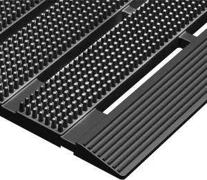 MATALL Heavy Duty Outdoor Mat - 18 x 30 Inches Non-Slip Drainage Doormat for All Weather Garage Pool Home Entry Indoor Mud Mat (Gray)