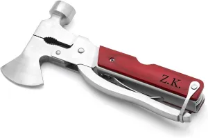Maverton Multi-tool folding knife for man - Engraved multi purpose hand tools - Foldable 8-in pieces set tool for him- Personalized outdoor tool for traveler - Gadget for Birthday - INITIALS