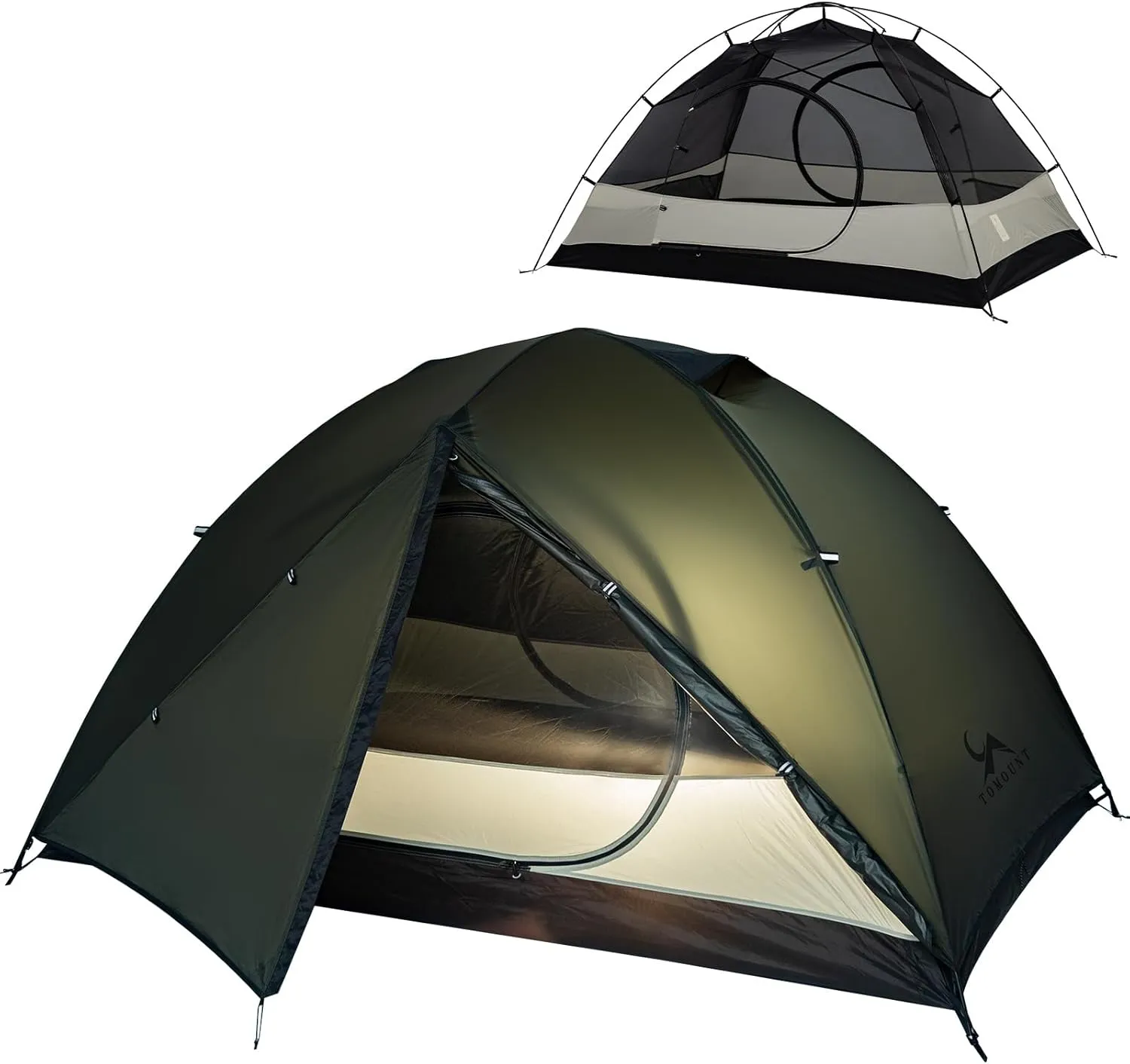 MC TOMOUNT Backpacking Tent 2 Person Tent Waterproof Lightweight Tent for Outdoor Camping Hiking