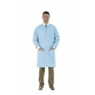 Medicom 8112-C SafeWear High Performance Lab Coat, Soft, Large, Blue