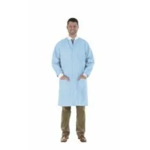 Medicom 8112-C SafeWear High Performance Lab Coat, Soft, Large, Blue
