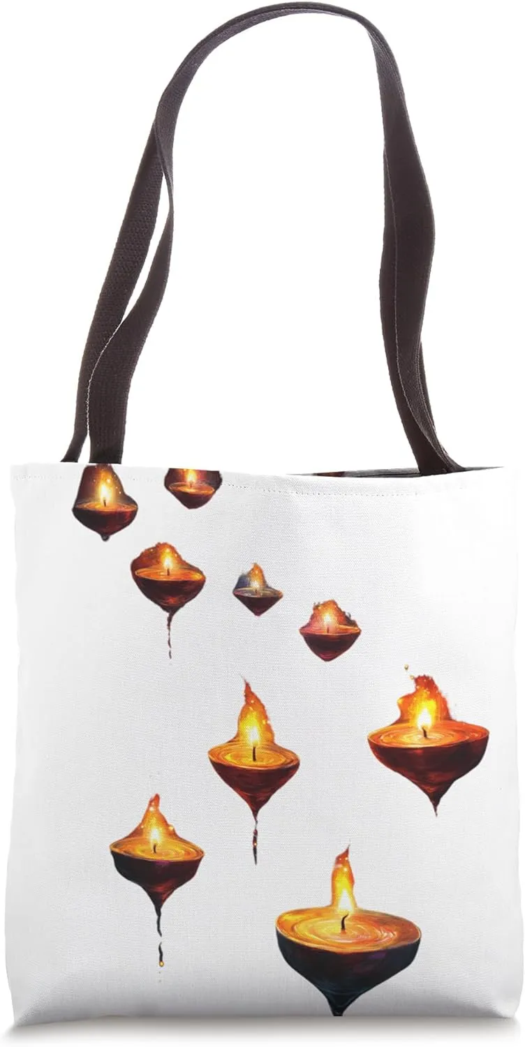 Meditative Candle Design Spiritual Artwork Tote Bag