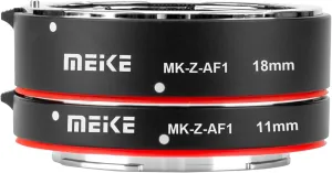 MEKE MK-Z-AF1 11mm 18mm Full Frame Macro Metal AF Auto Focus Extension Tube Adapter Ring Kit Compatible with Nikon Z Series Cameras Z5 Z6 Z7 Z50 Z6II Z7II